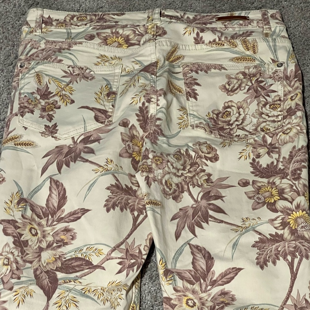 Anthropologie Pilcro & The Letterpress The High Rise Trouser Bootcut Floral Sz30 - Picture 4 of 13
